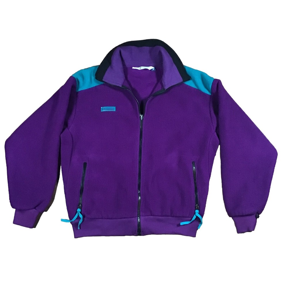 Columbia Vintage Radial Sleeve Fleece Jacket Sz M 90s